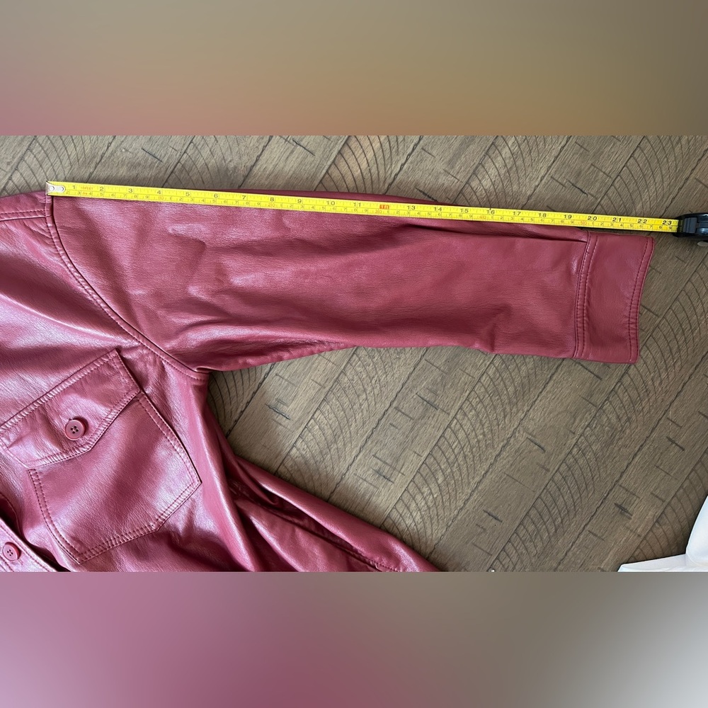 Aritzia Wilfred Vegan Leather Shirt Jacket LIKE NEW Sz M - Picture 6 of 11